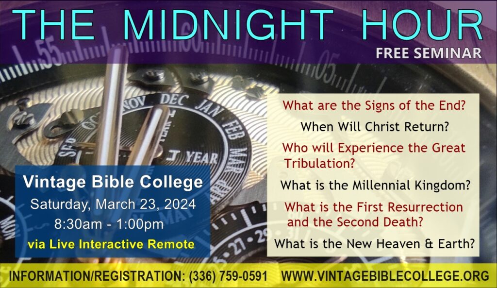 Free Seminar - Vintage Bible College & Seminary